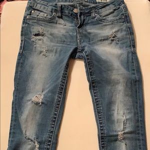 Daytrip lynx distressed skin jeans